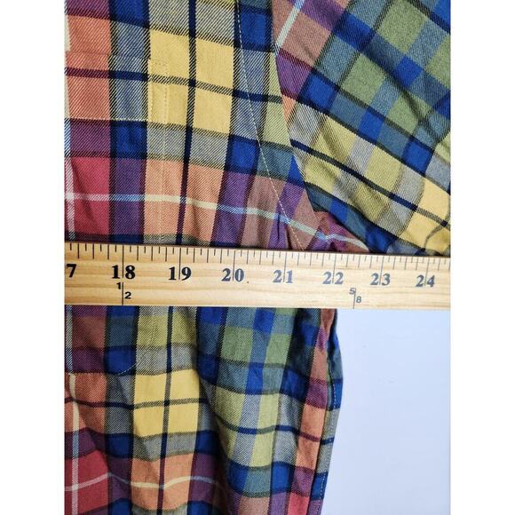 Orvis Mens Button Down Shirt sz L Wool/Cotton plaid Casual Outdoors Classic - Picture 6 of 7
